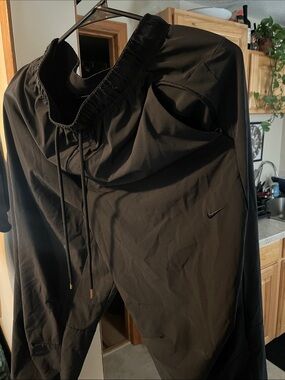 Nike Black Lightweight Athletic Pants with Drawcord Waist